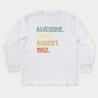 Born in august 1962 Kids Long Sleeve T-Shirt